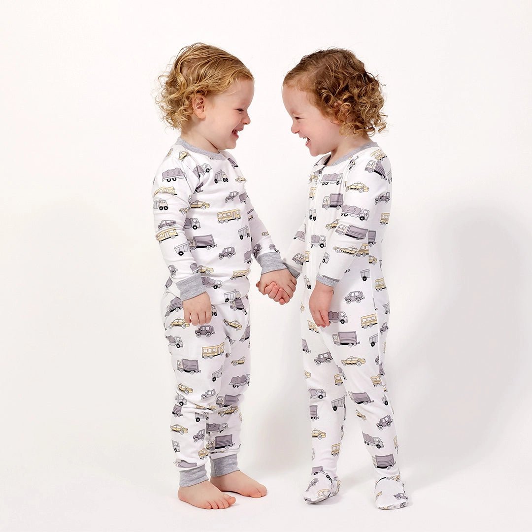 TRANSPORTATION TRUCKS LONG SLEEVE PJS (PREORDER) - NOOMIE