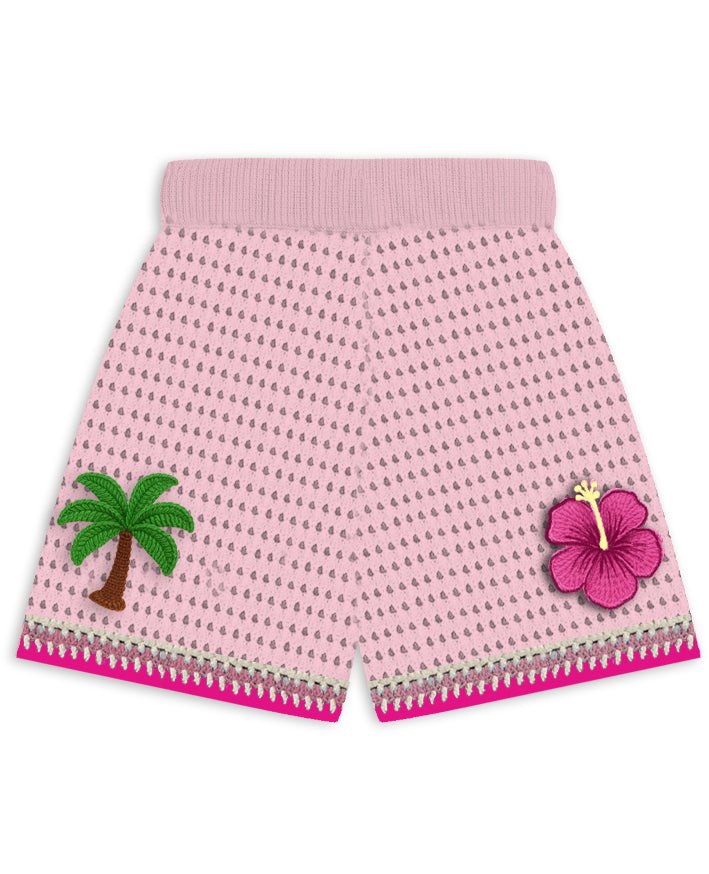 TROPICAL PATCHES KNITTED YVETTE JR SHORTS (PREORDER) - SHORTS