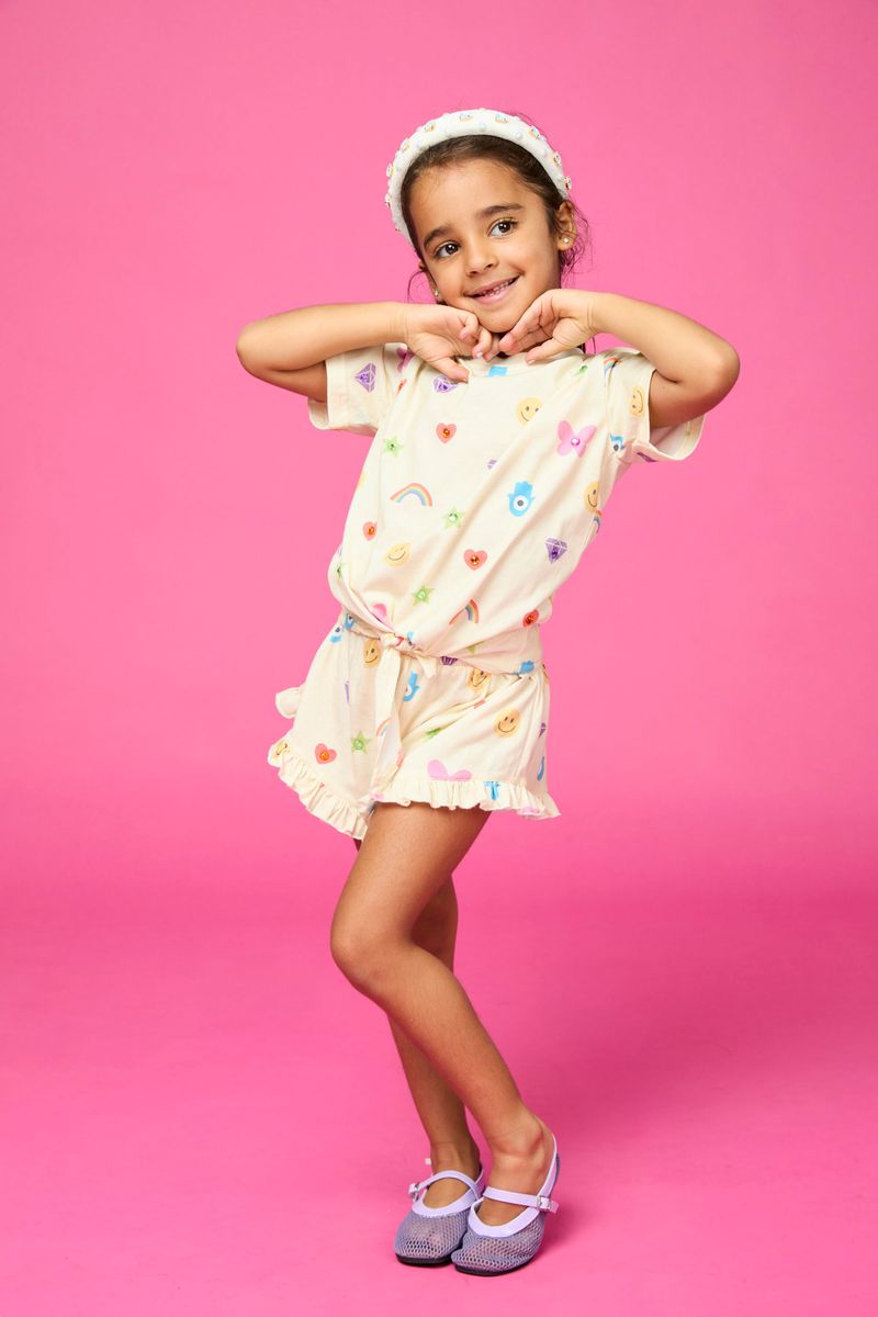 TRUE CRYSTAL ICONS SHORT SLEEVE AND SHORTS SET - MINI DREAMERS