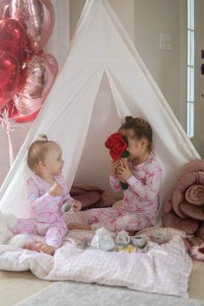 TULLE BOW LONG SLEEVE PJS - ESME