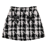 TWEED BOW SKIRT - SKIRTS