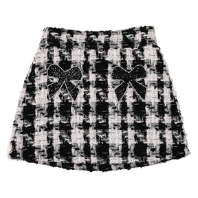 TWEED BOW SKIRT - SKIRTS