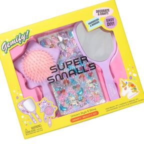 UNICORN STYLE & SHINE GEMIFY BEAUTY KIT (HAIR BRUSH + MIRROR) - SUPER SMALLS - TOYS
