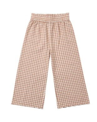 FRANCIE GINGHAM BLOUSE AND WIDE LEG PANTS SET - RYLEE + CRU - SET