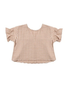 FRANCIE GINGHAM BLOUSE AND WIDE LEG PANTS SET - RYLEE + CRU - SET
