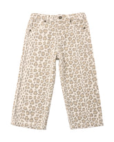 LEOPARD STRAIGHT LEG DENIM PANTS
