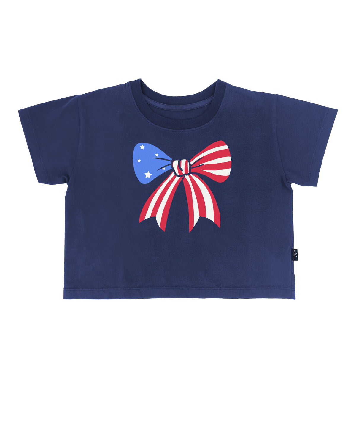 AMERICAN FLAG BOW BOXY TSHIRT