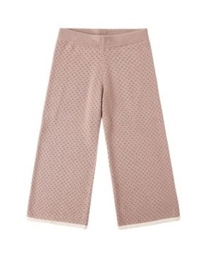 ROSEWOOD POINTELLE COLLARD TOP AND PANTS SET