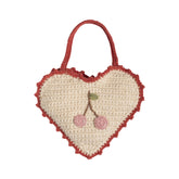 CHERRY HEART CROCHET PURSE (PERORDER)