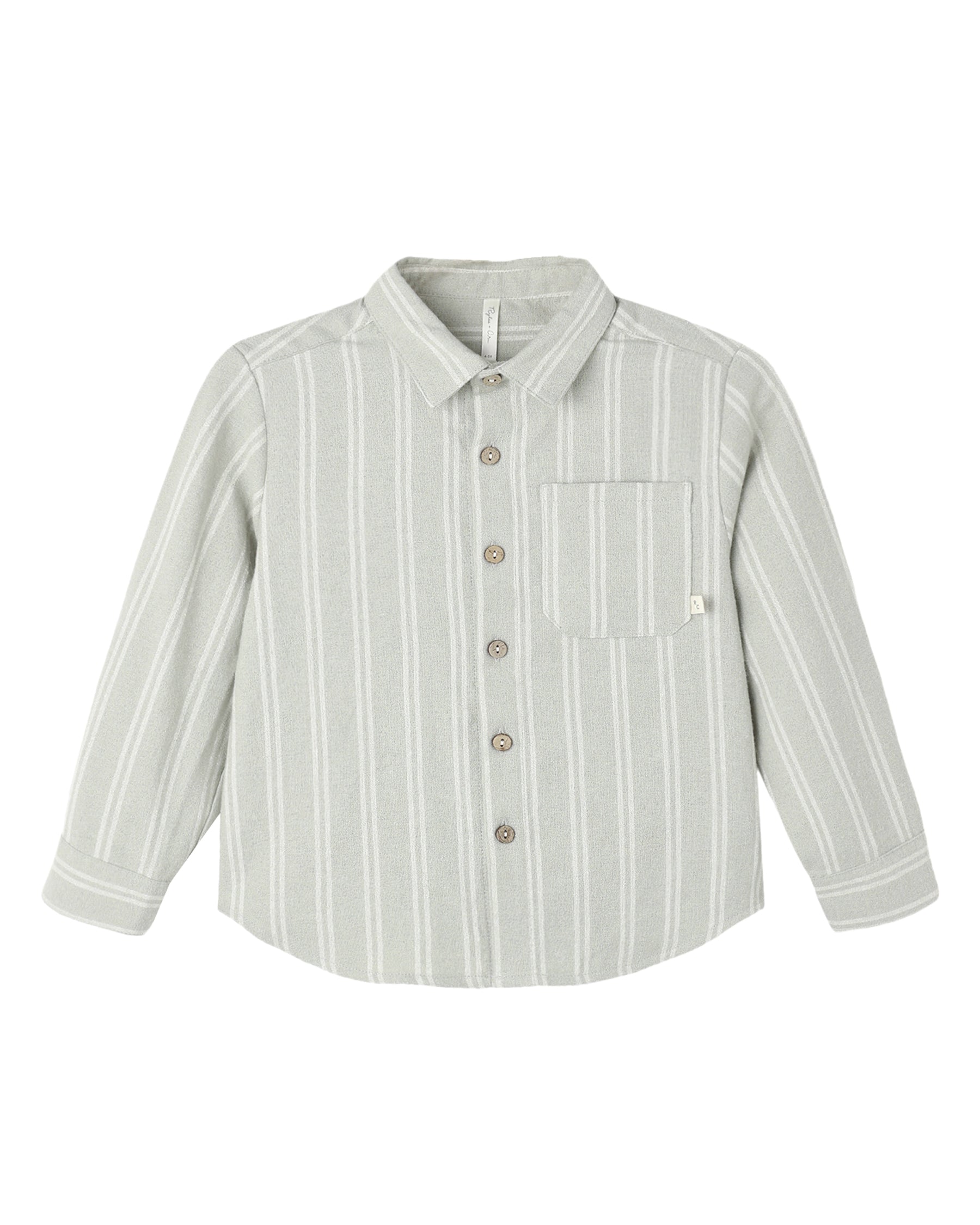 SAGE PINSTRIPE COLLARED BUTTON DOWN AND PALMER PANTS SET