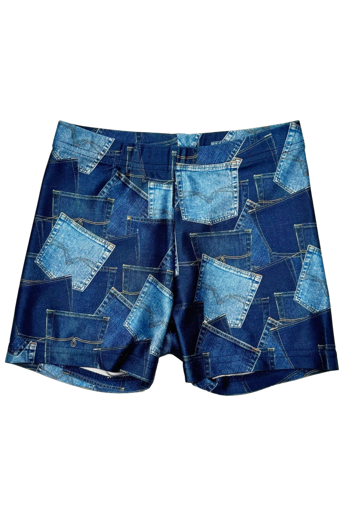DENIM POCKETS BIKER SHORTS (PREORDER)