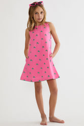 LITTLE CAPRINA FLAMINGO FRONDS PALM TREE DRESS (PREORDER)