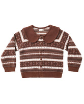 MULBERRY STRIPE FAIR ISLE CARDIGAN - RYLEE + CRU - CARDIGANS
