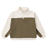 OLIVE QUARTER ZIP SWEATSHIRT