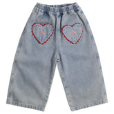 CHERRY DENIM WIDE LEG PANTS (PREORDER)