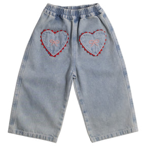 CHERRY DENIM WIDE LEG PANTS (PREORDER)