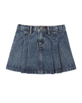 PLEATED DENIM SKIRT - RYLEE + CRU - SKIRTS