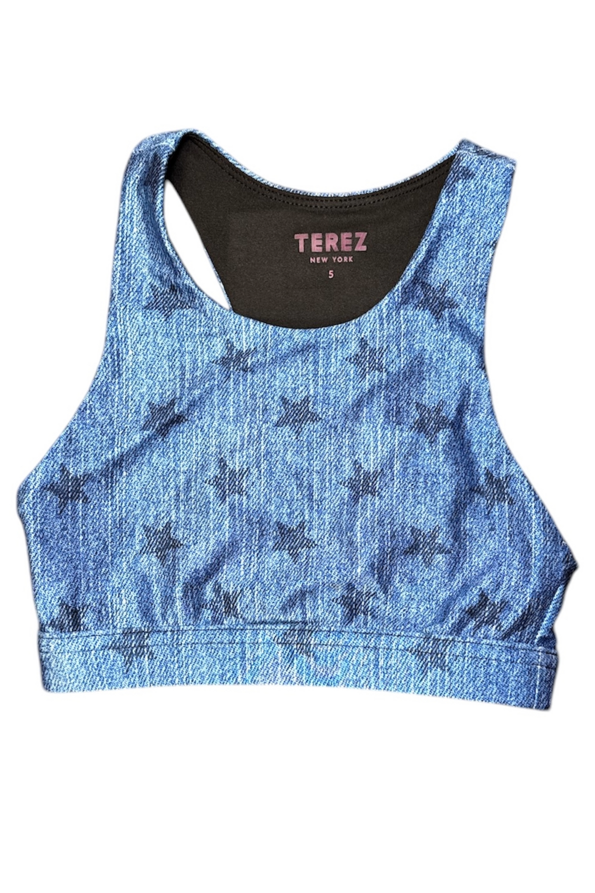 STARS DENIM EFFECT SPORTS BRA (PREORDER)