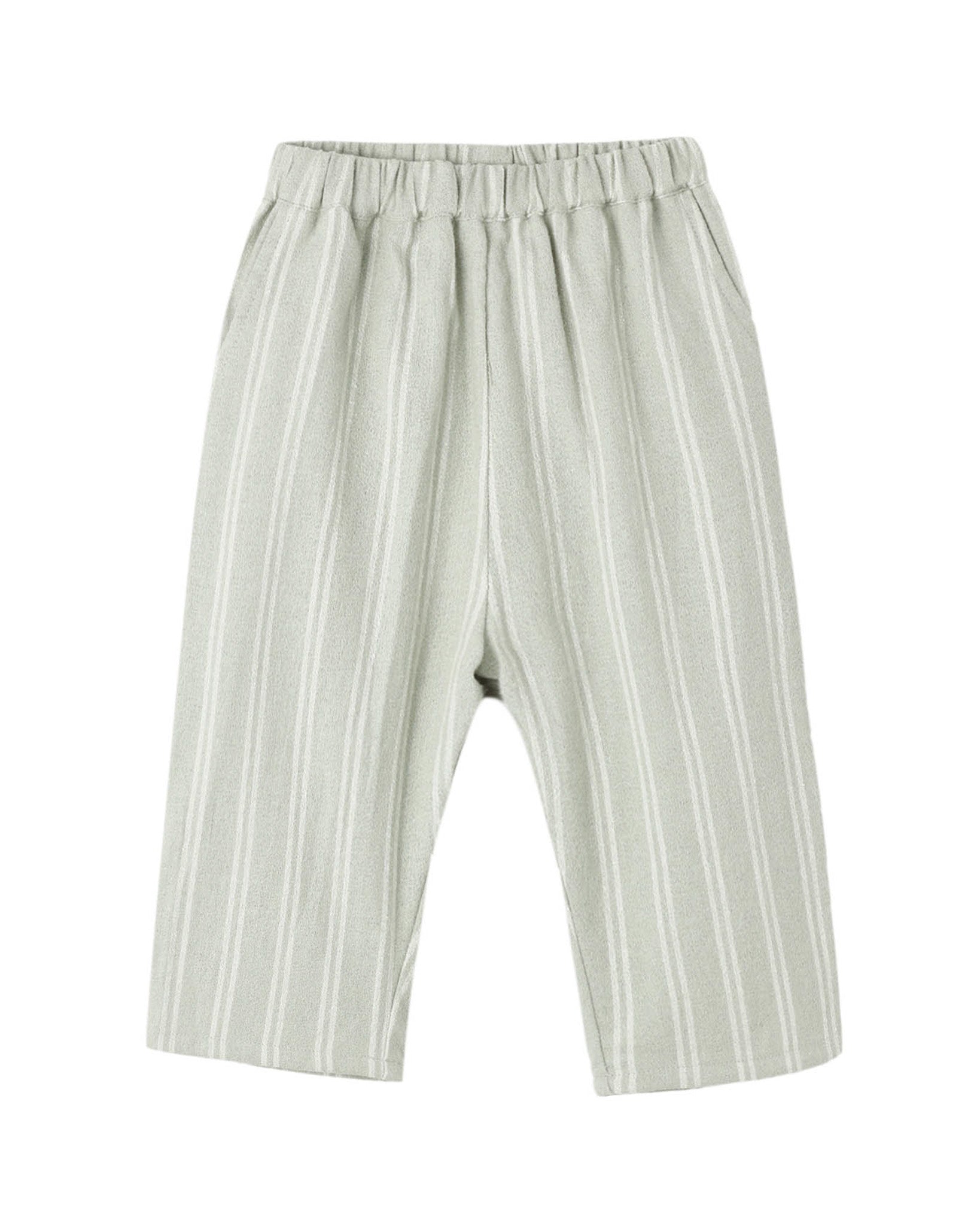 SAGE PINSTRIPE COLLARED BUTTON DOWN AND PALMER PANTS SET