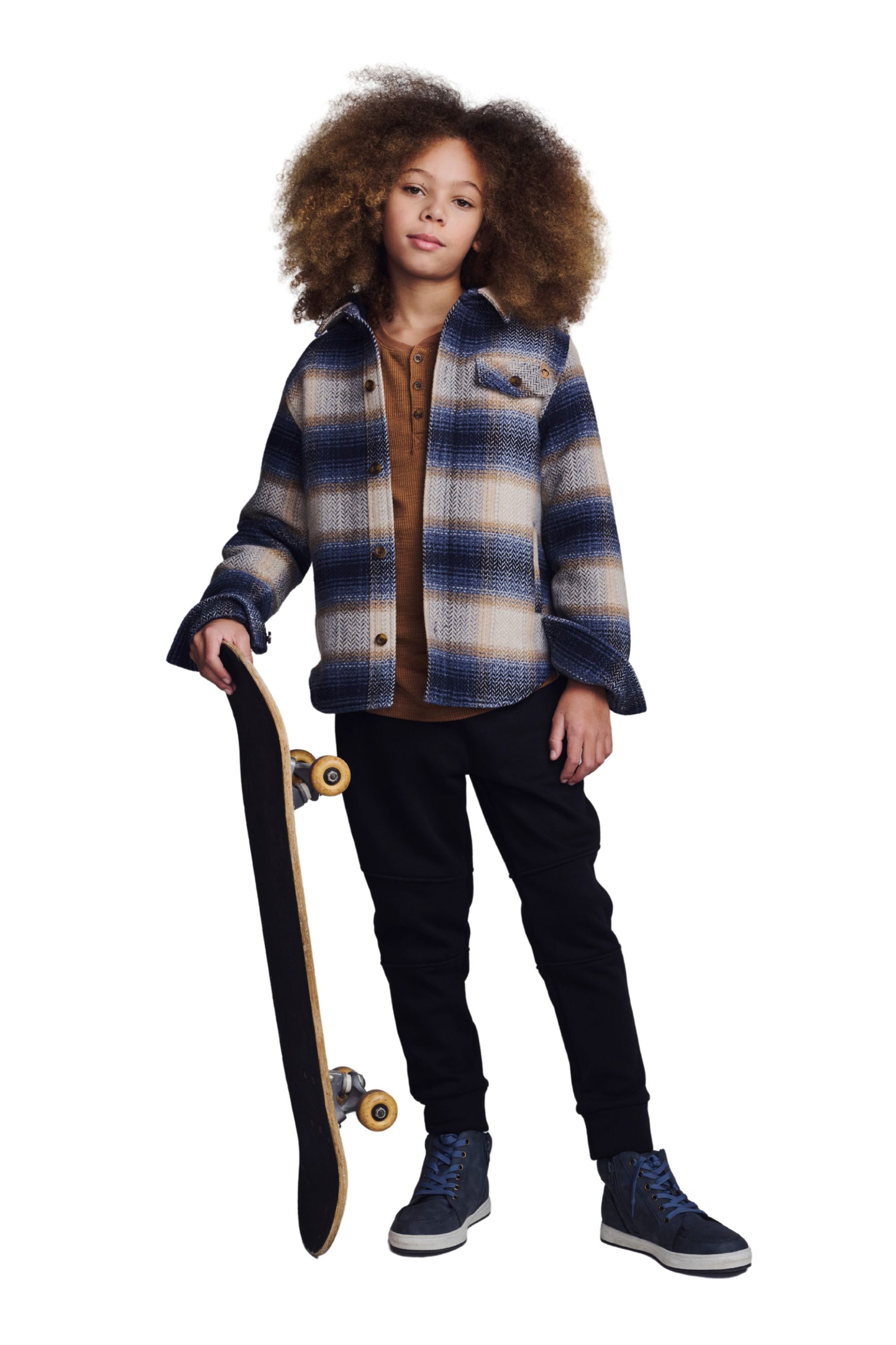 GLENN HERRINGBONE PLAIN HOODIE BUTTON DOWN TOP (PREORDER)