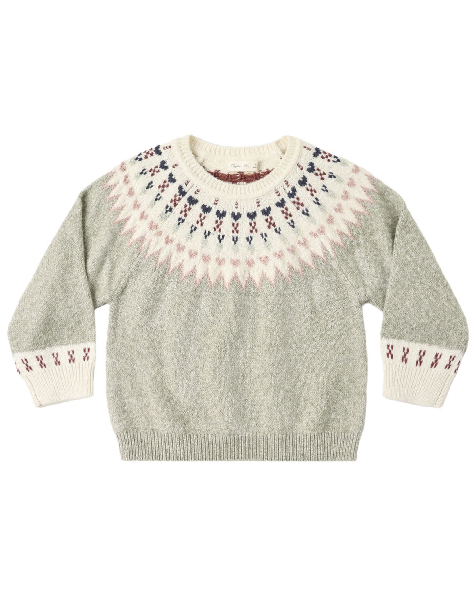 SAGE FAIR ISLE KNITTED SWEATER - RYLEE + CRU - SWEATERS