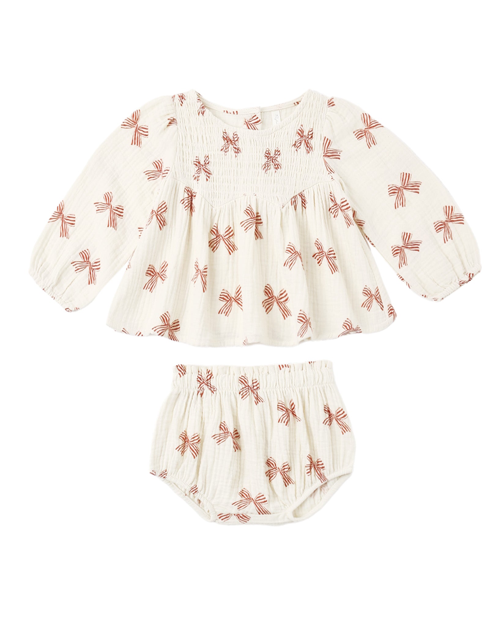 PEPPERMINT BOWS SOPHIA TOP AND BLOOMERS SET