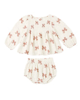 PEPPERMINT BOWS SOPHIA TOP AND BLOOMERS SET