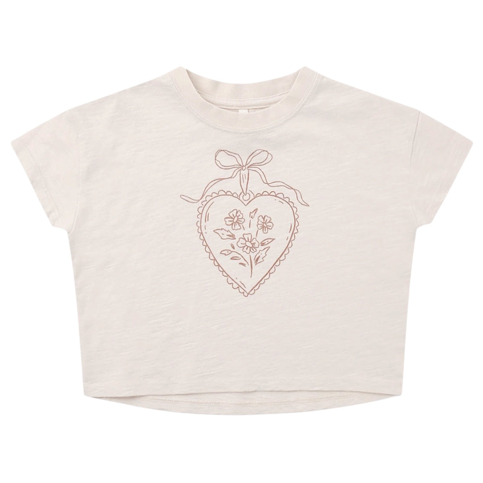 HEART LOCKET BOXY TSHIRT - RYLEE + CRU - SHORT SLEEVE TOPS