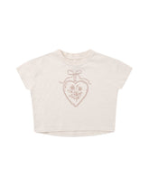 HEART LOCKET BOXY TSHIRT - RYLEE + CRU - SHORT SLEEVE TOPS