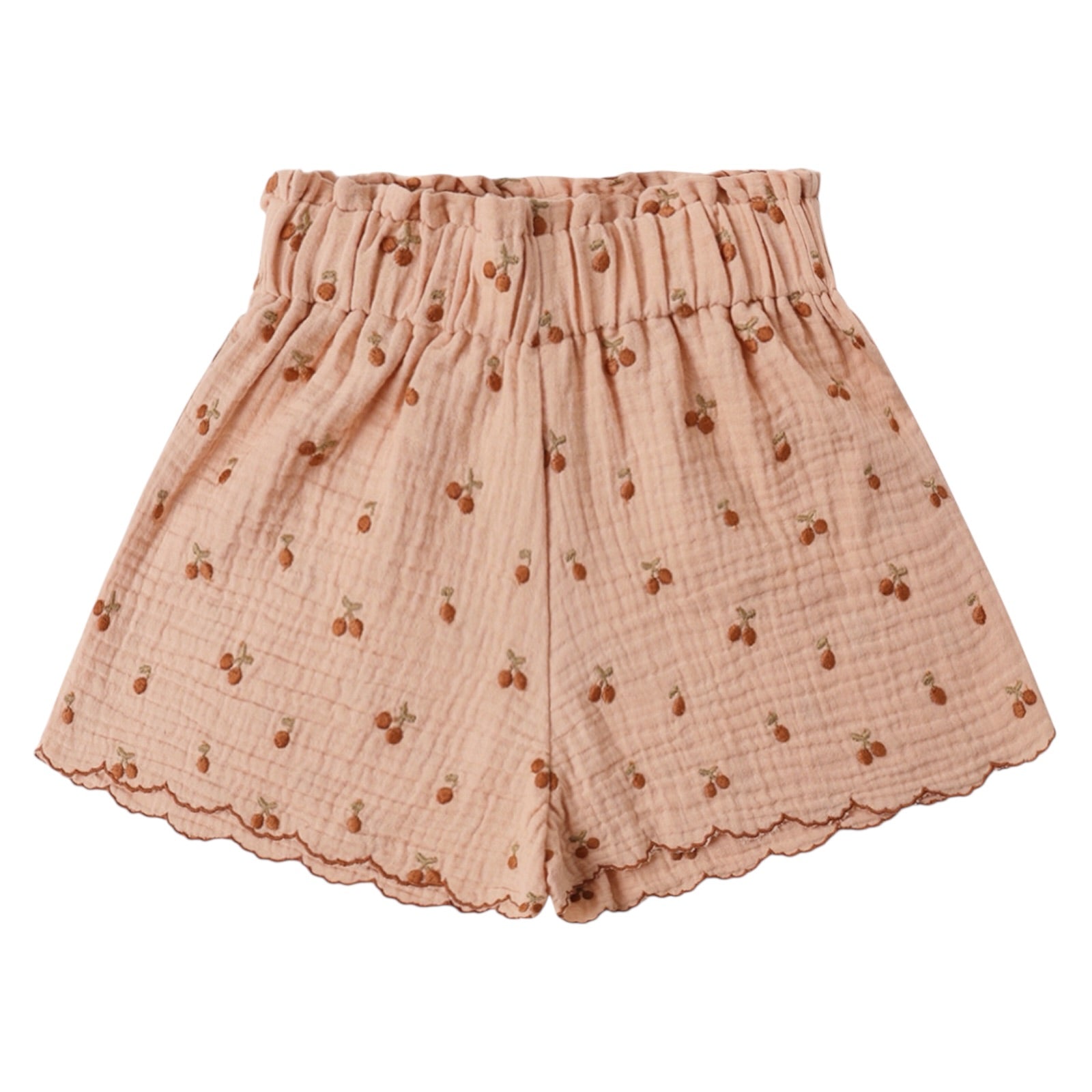CHERRY EMBROIDERED REMI SHORTS