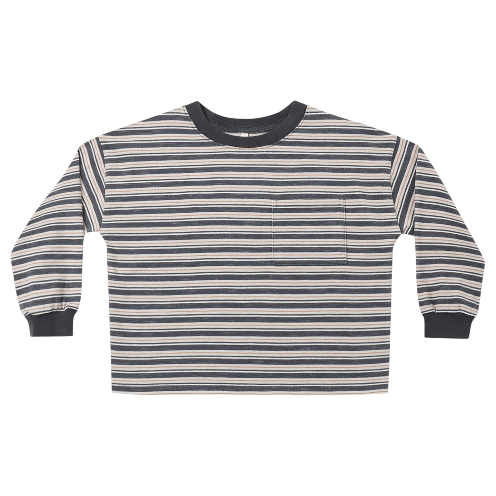 STRIPE RELAXED LONG SLEEVE TSHIRT - RYLEE + CRU - LONG SLEEVE TOPS