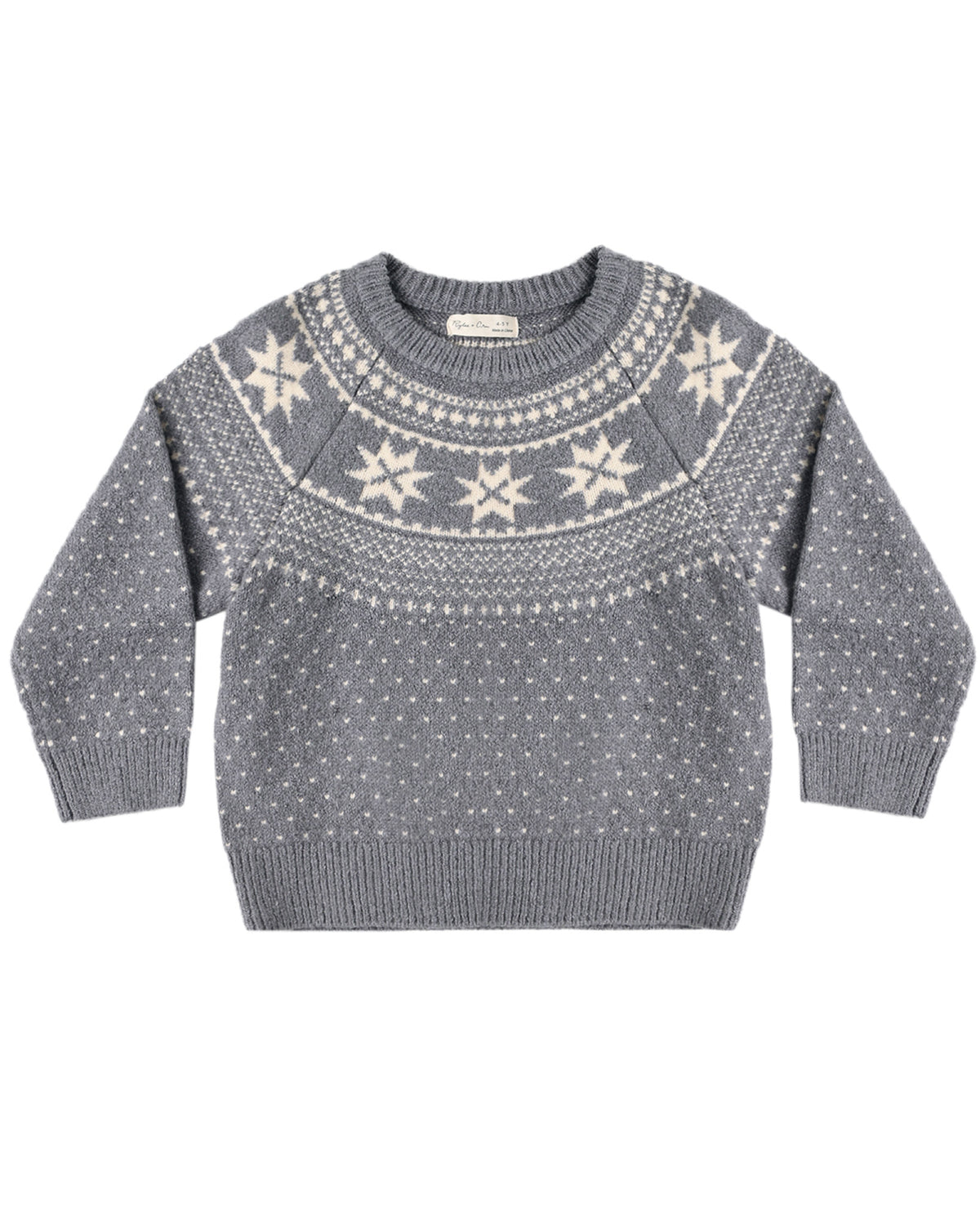 SLATE FAIRE ISLE SWEATER