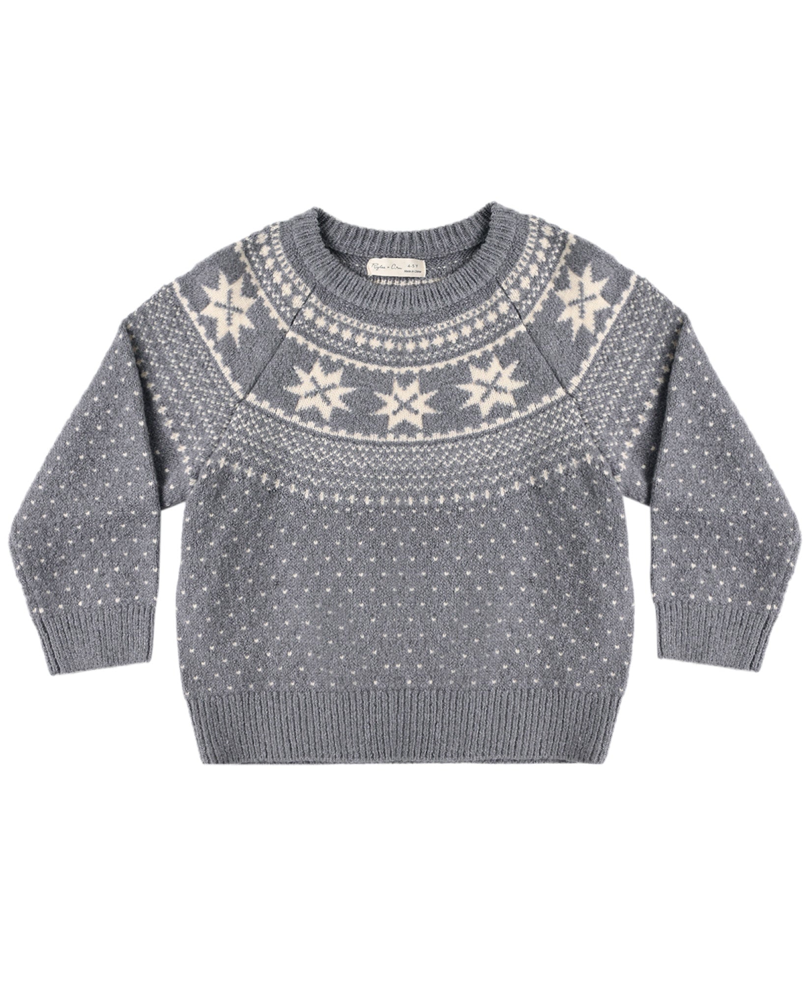 SLATE FAIRE ISLE SWEATER