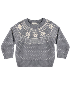 SLATE FAIRE ISLE SWEATER