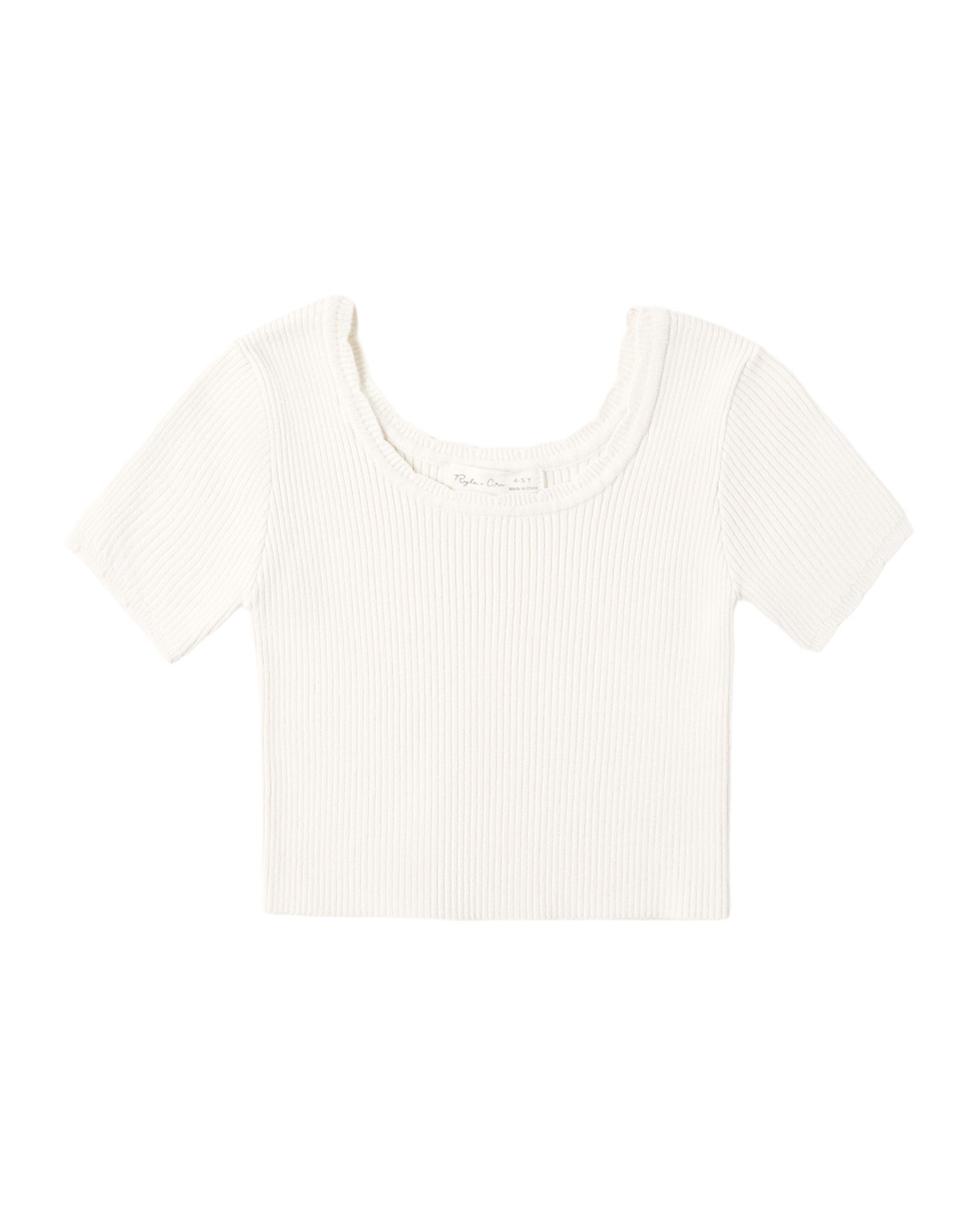 SCALLOP RIBBED TSHIRT