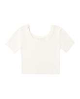 SCALLOP RIBBED TSHIRT