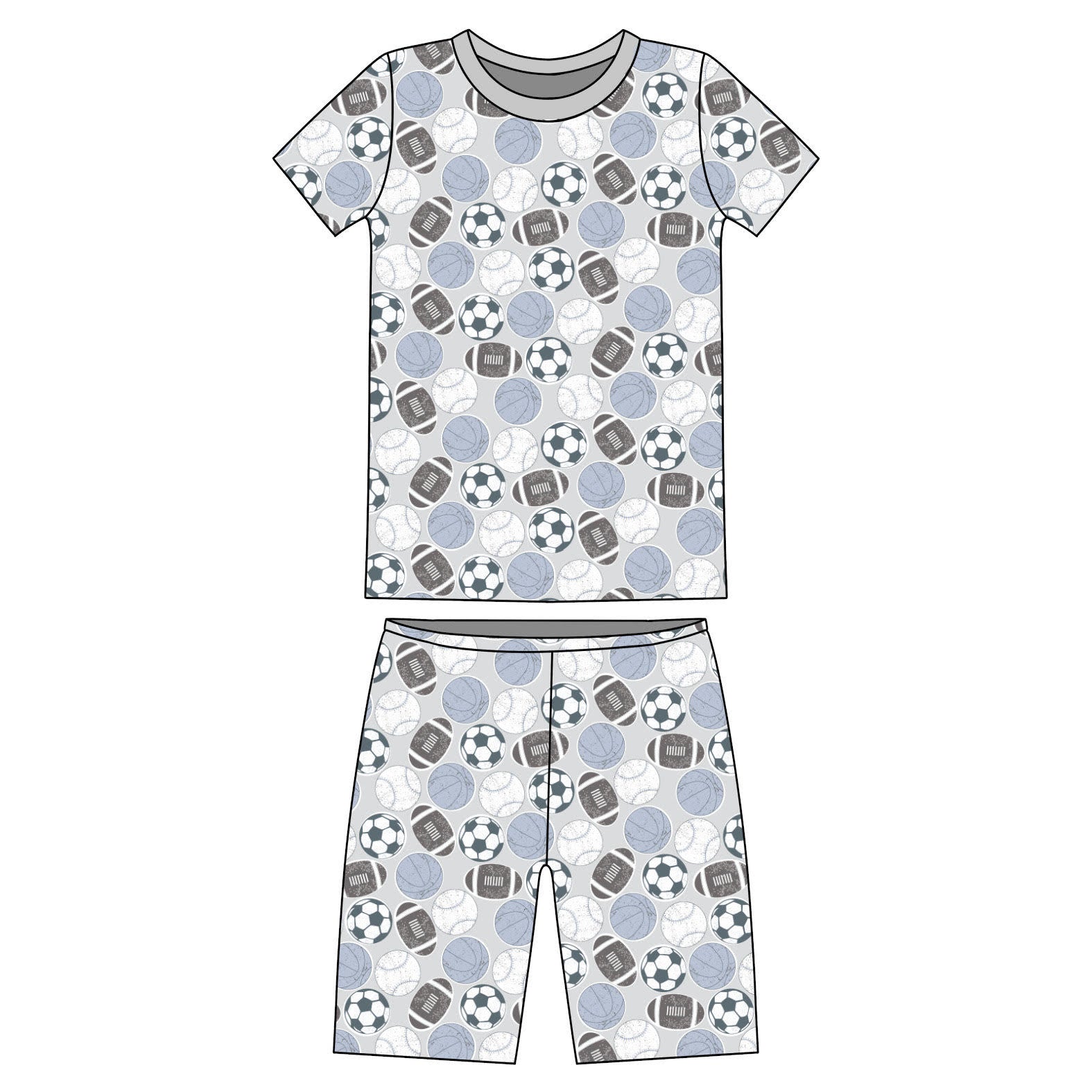 VARSITY SPORTS SHORT SLEEVE PJS (PREORDER)