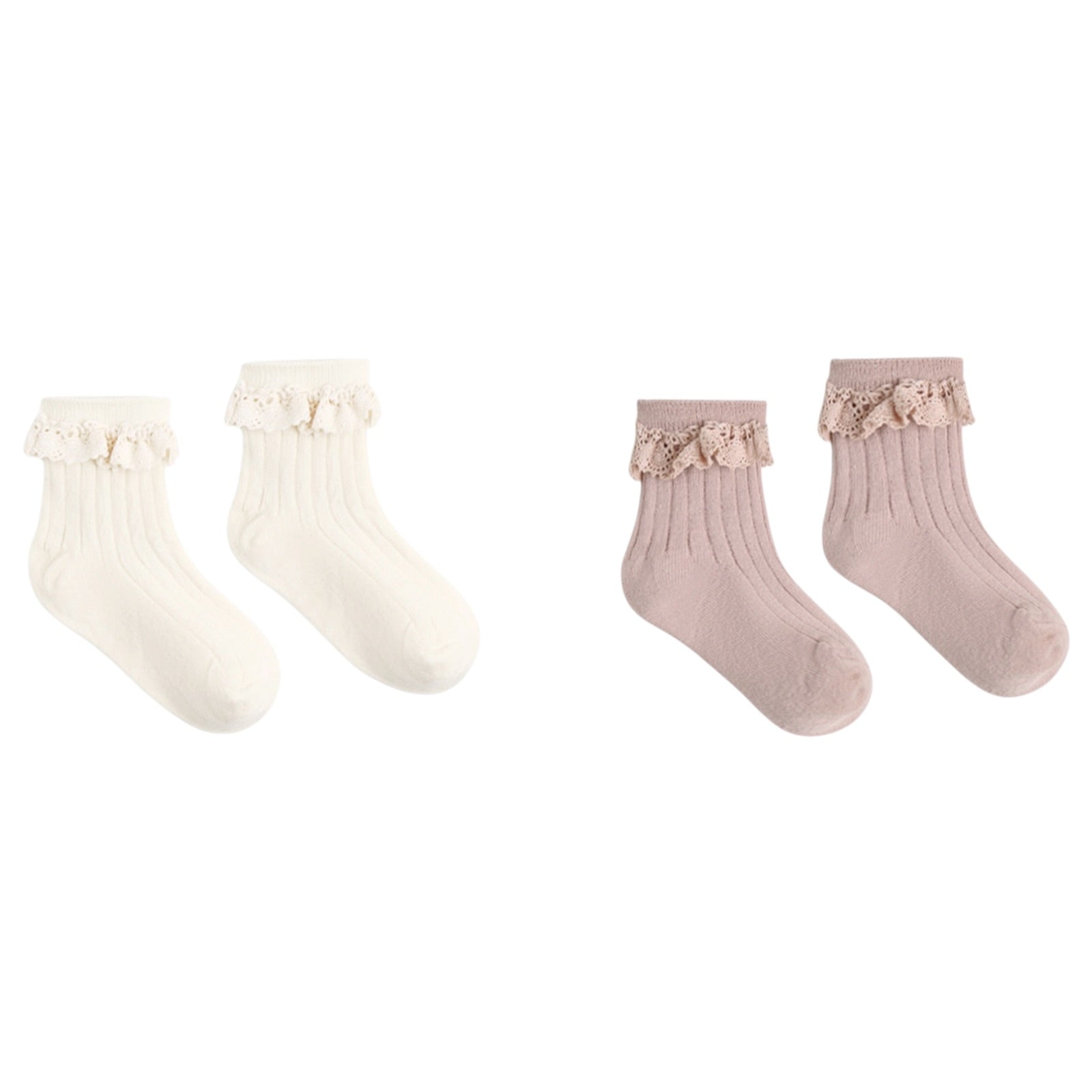LACE TRIM SOCKS SET OF 2 - RYLEE + CRU - SOCKS
