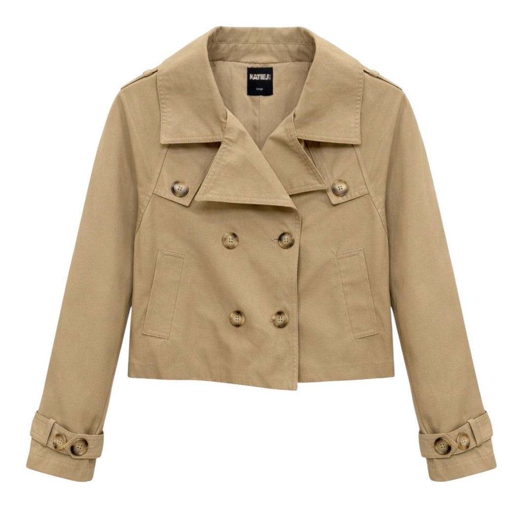 VANCE CROPPED TRENCH JACKET by KATIE J NYC | Kids Fashion | Mini