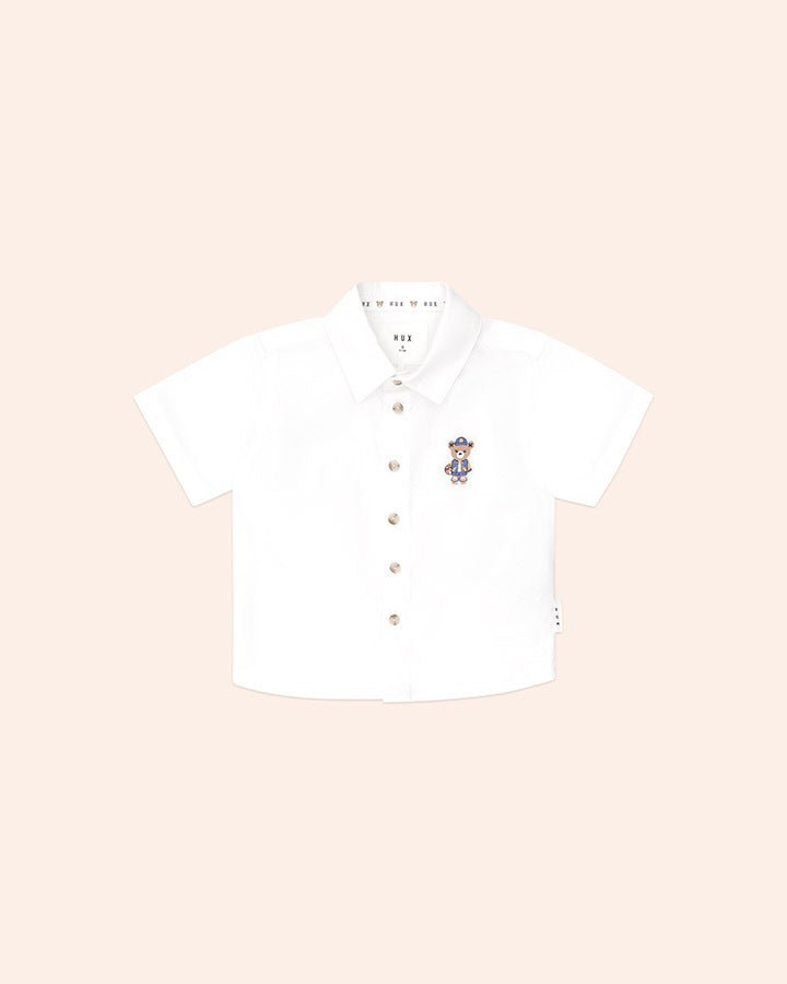 VARISTY HUX BUTTON DOWN TOP (PREORDER) - HUXBABY