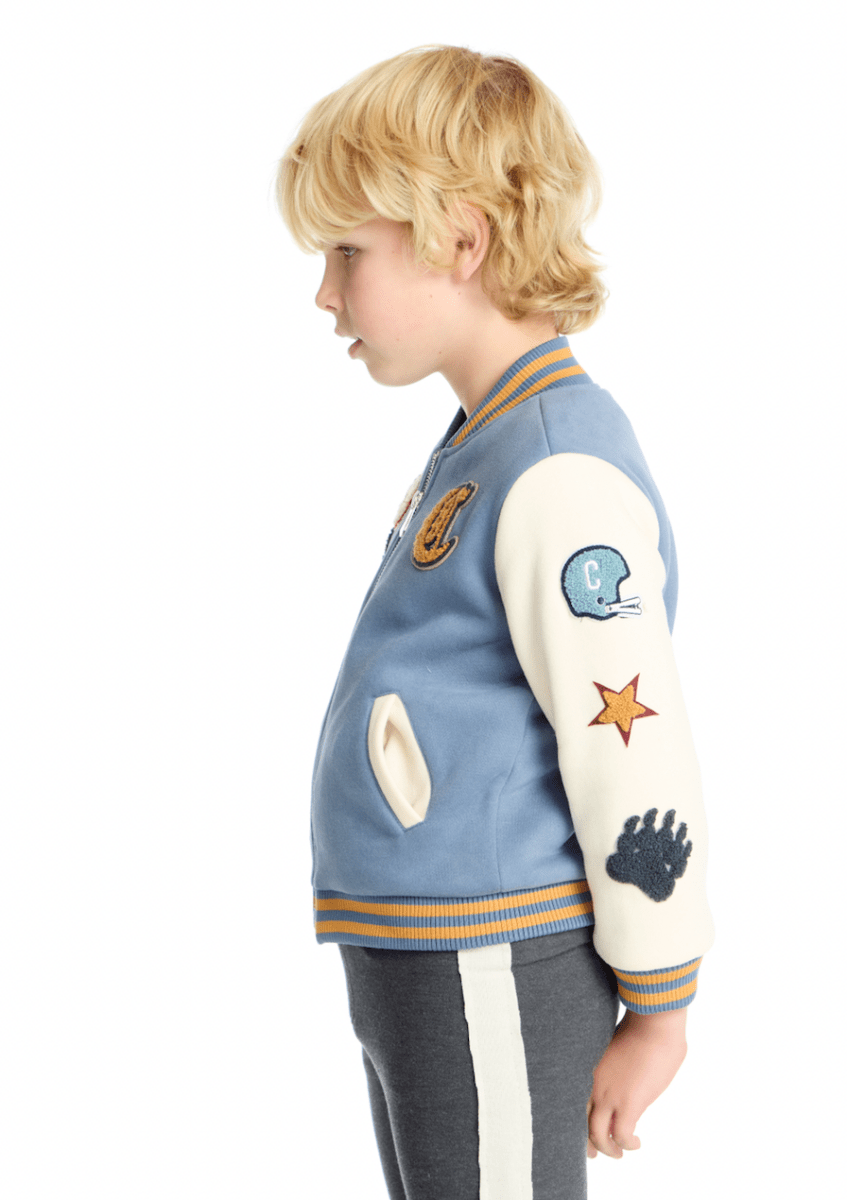 VARSITY FOOTBALL BOMBER JACKET (PREORDER) - CHASER KIDS