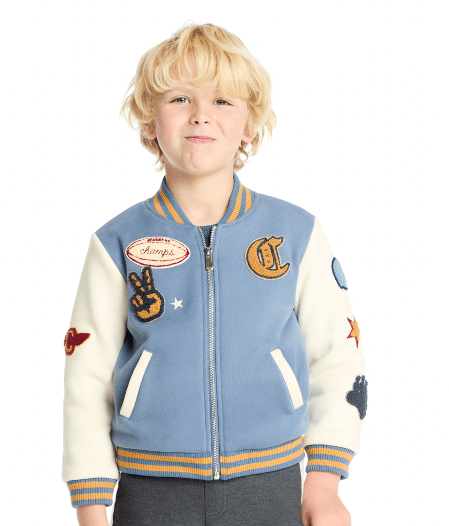 VARSITY FOOTBALL BOMBER JACKET (PREORDER) - CHASER KIDS