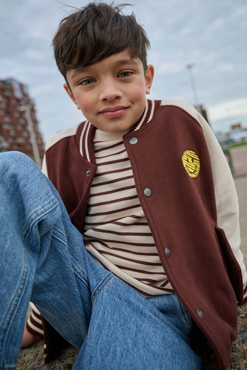 VARSITY SMILEY BITTER CHOCOLATE JACKET - TUMBLE 'N DRY - JACKETS
