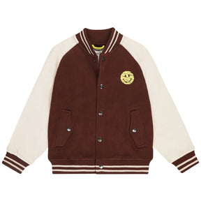 VARSITY SMILEY BITTER CHOCOLATE JACKET - TUMBLE 'N DRY - JACKETS