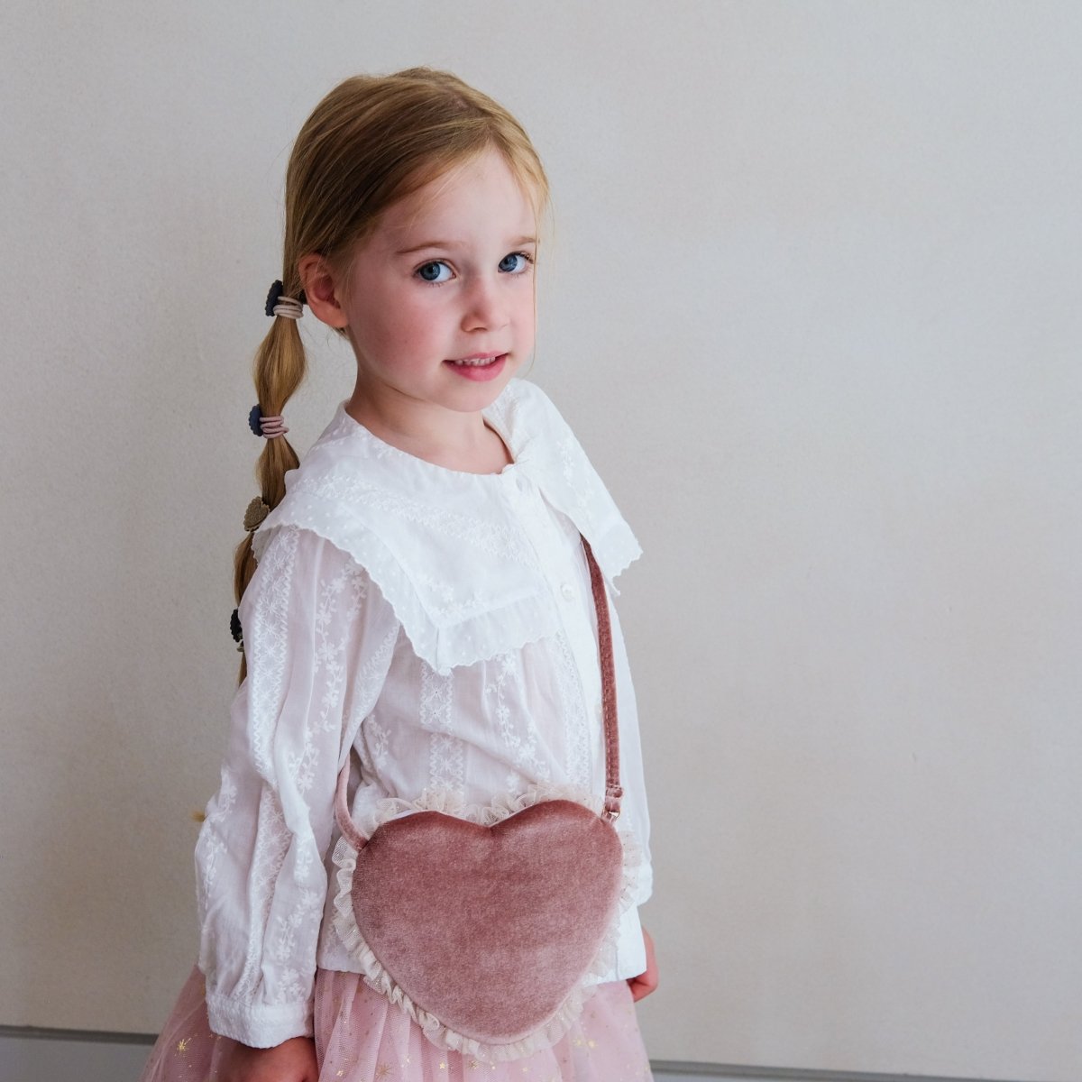 VELVET HEART RUFFLE PURSE (PREORDER) - MIMI & LULA - PURSES