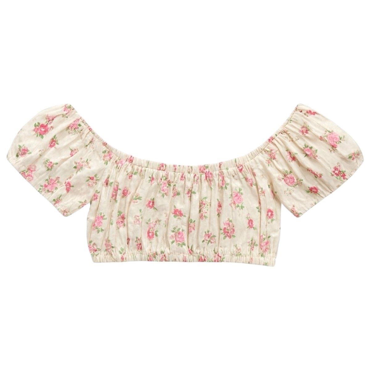 VINTAGE BUNCHES RAMONA OFF THE SHOULDER CROP TOP (PREORDER) - KATIE J NYC