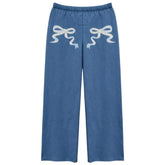 VINTAGE FLORAL BOW SHANE WIDE LEG PANTS - KATIE J NYC