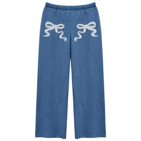 VINTAGE FLORAL BOW SHANE WIDE LEG PANTS - KATIE J NYC