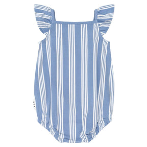 VINTAGE STRIPE CHERRY ROMPER - HUXBABY