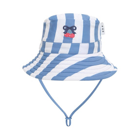 VINTAGE STRIPE CHERRY SUN HAT - HUXBABY